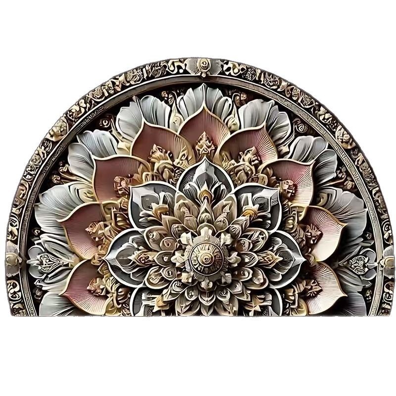 TEMU Amazon venta caliente transfronteriza tapete semicircular americano retro