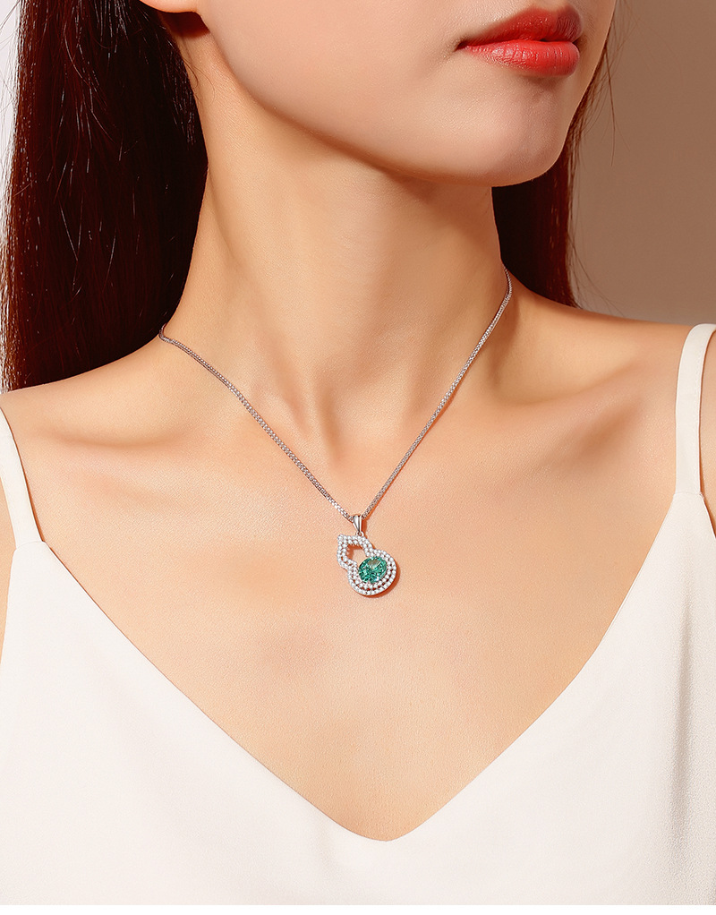 Spring Ring Trigger Clasp Closure Clasp Closure Type 1 Piece 925 Sterling Silver Geometric Zircon High Carbon Diamond 925 Sterling Silver Cable Chain Pendant Necklace