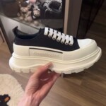 纯原AIexander麦昆厚底帆布鞋男女休闲小白鞋情侣款增高休闲鞋