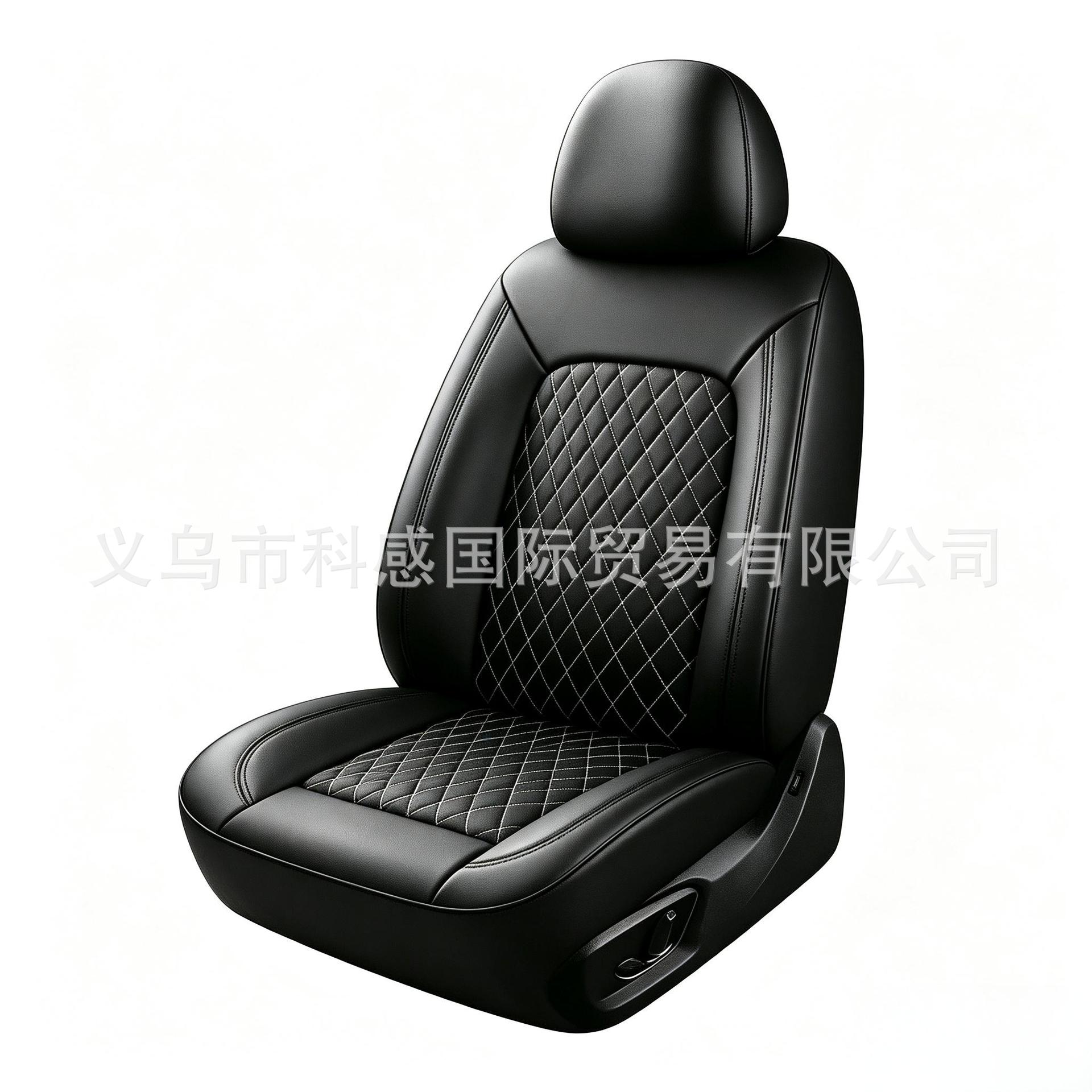 New cross-border single-line diamond-patterned PU leather car seat covers for Amazon, Mercado Libre, Mexico, and Russia
