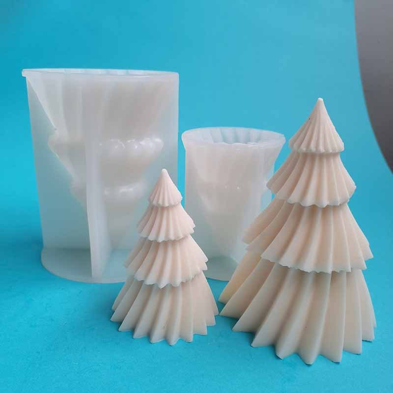 3d松折り紙紋形ろうそくシリコン金型diy幾何学回転香薫クリスマスツリー金型bk8257|undefined