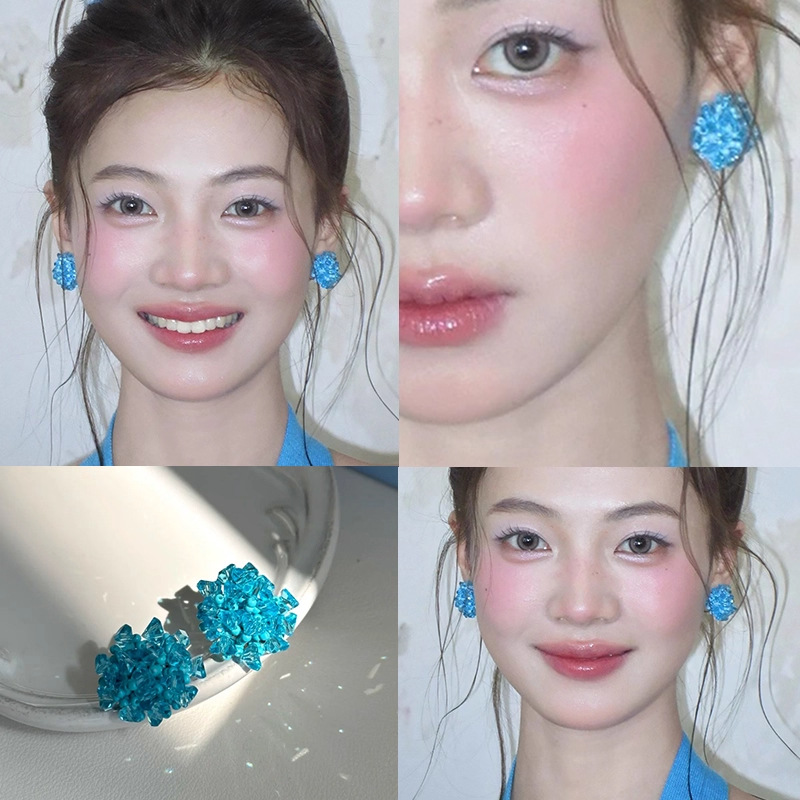 Cool blue earrings