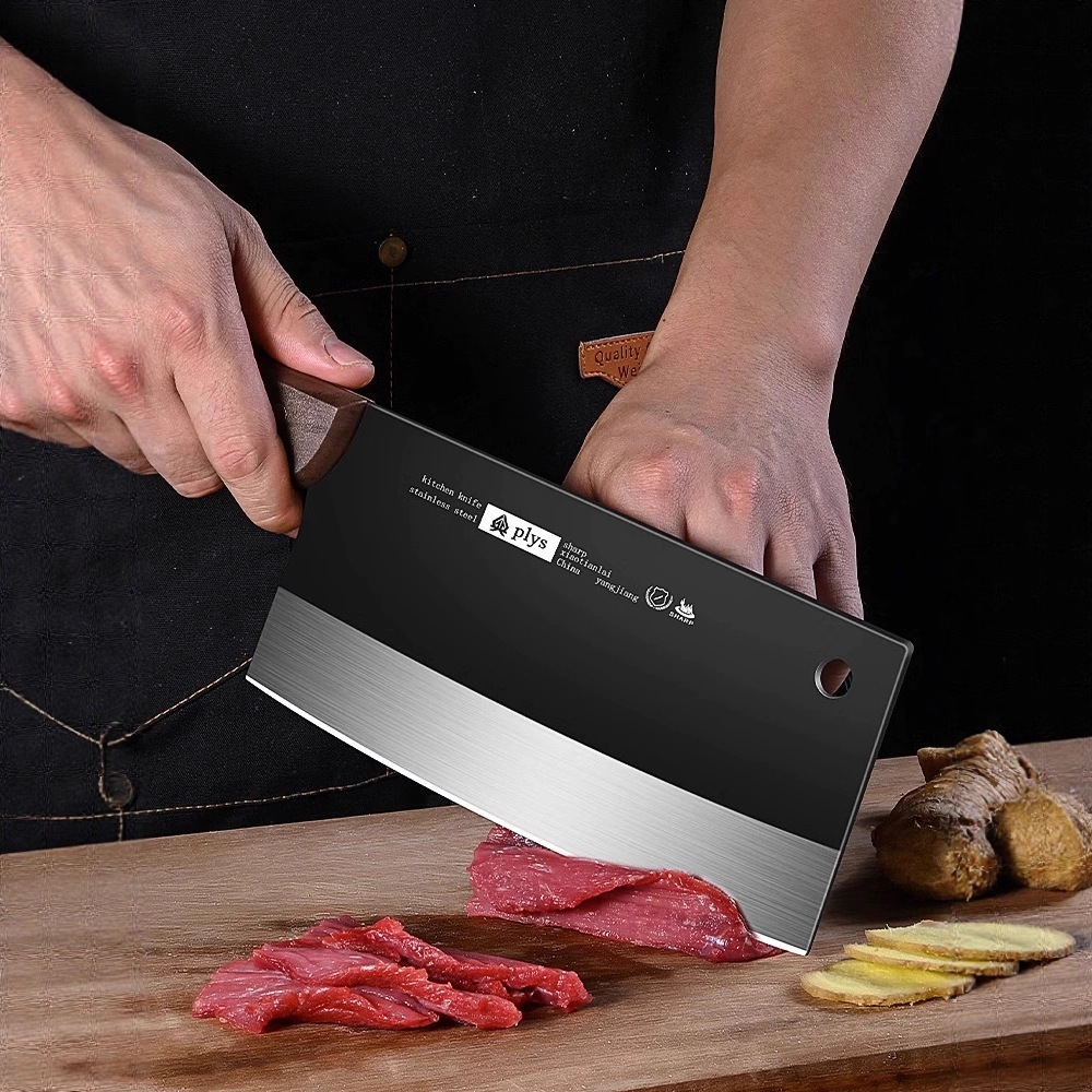 Factory Yangjiang cuchillo de cocina de acero inoxidable ultrarrápido cortador afilado cuchillo de corte de huesos de platos de cocina set no