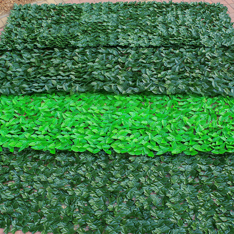 Valla de hoja artificial de Venta caliente transfronteriza valla artificial valla de balcón artificial valla de ratán de Planta artificial