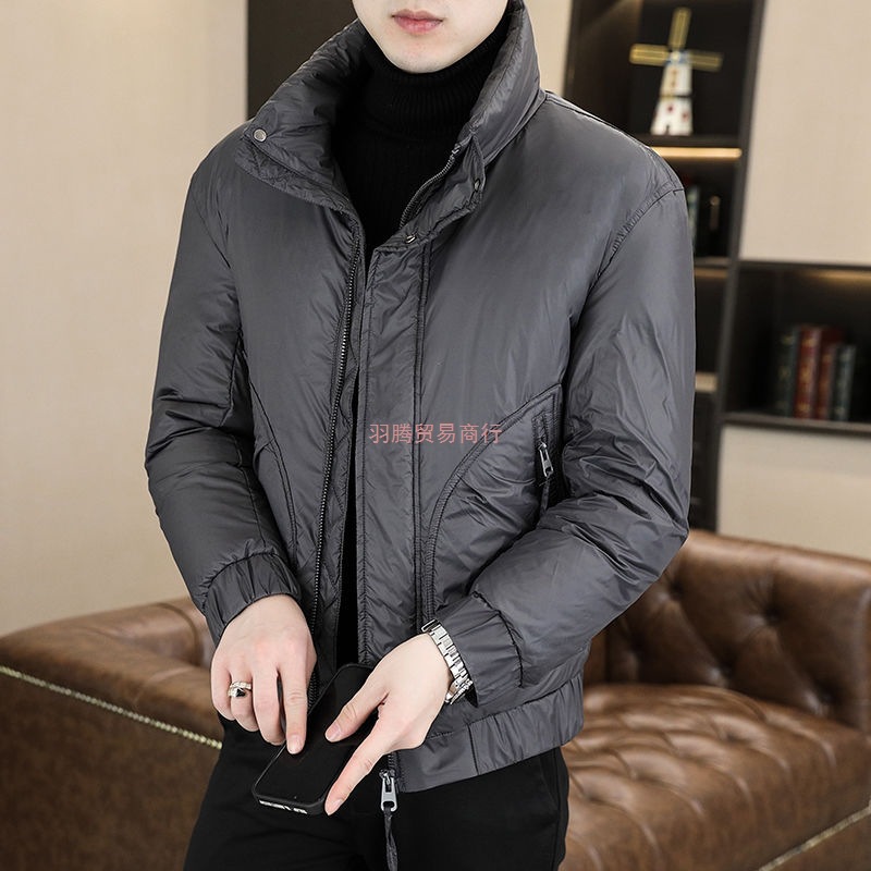 羽绒服男2025新款学生青年保暖鸭绒修身立领冬季帅气外套冬装潮流