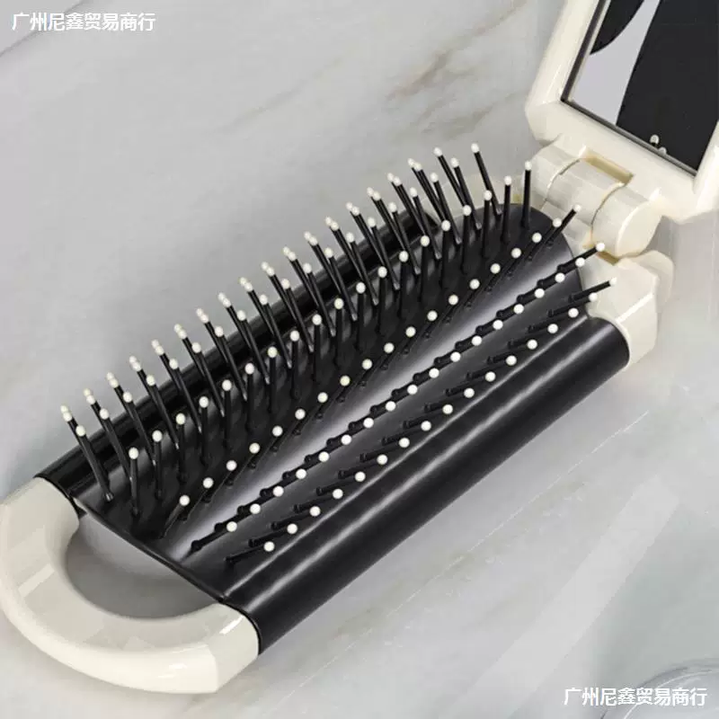 Handheld brush, folding small soft heel, air bag, mirror
