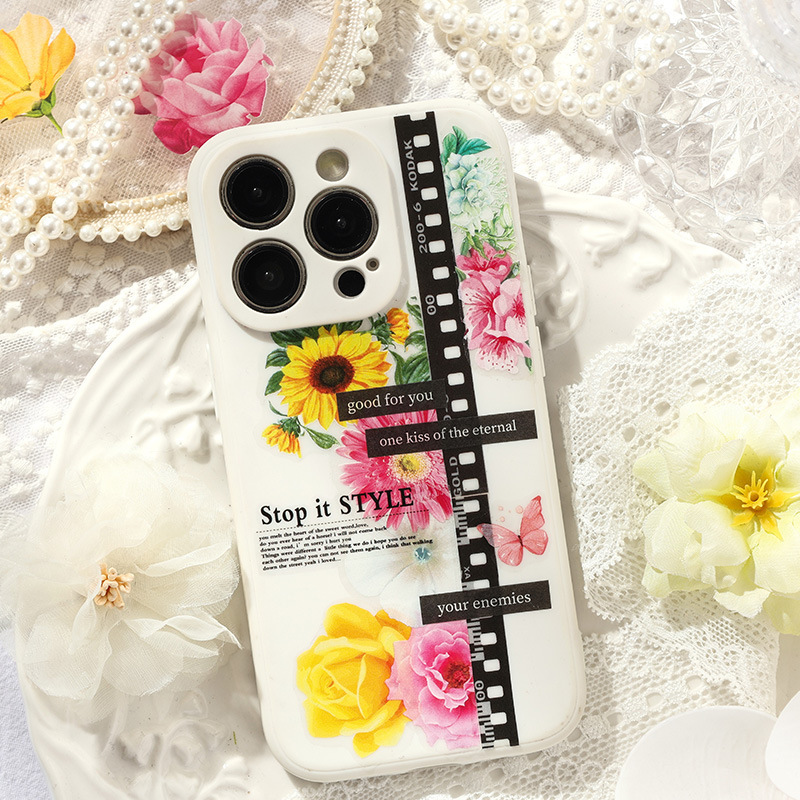 Paquete de pegatinas de mascotas transparentes impermeables DIY diario pegatinas de flores retro transfronterizas pegatinas