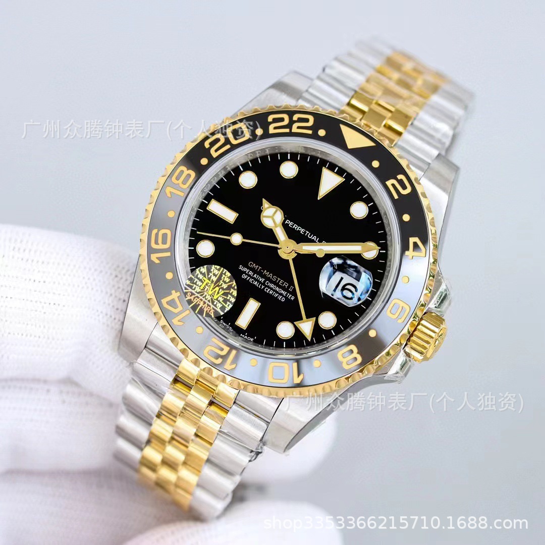 Laojia Greenwich Coke Circle Pepsi Circle Luminous Diving Waterproof Watch Fully Automatic Mechanical Men's Watch