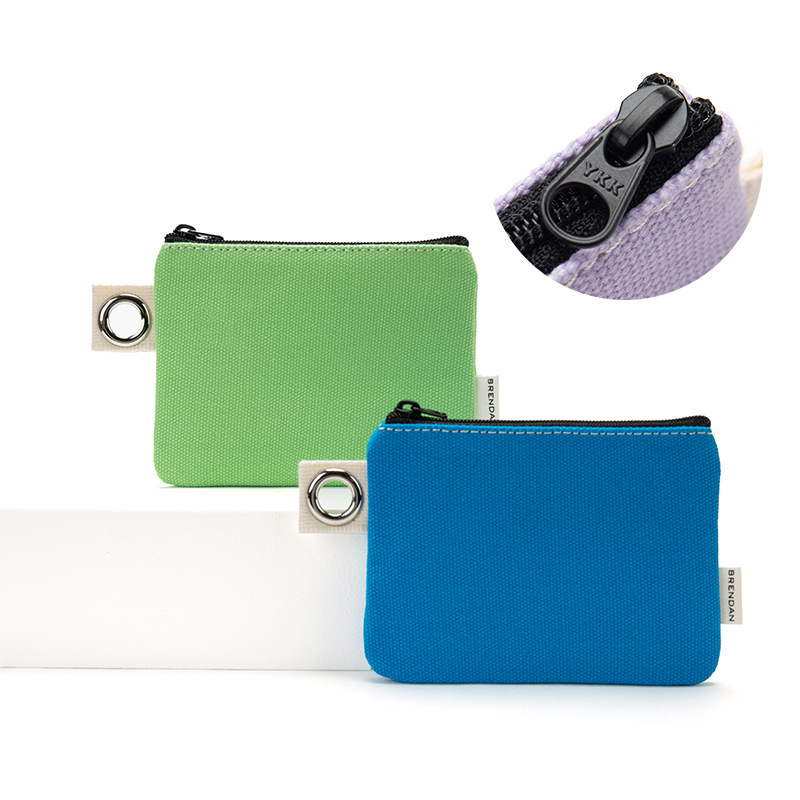 Brendan Brand Ykk Japanese-Style Canvas Small Wallet with a High-End Feel, Solid Color, Simple Fabric Mini Pouch Coin Purse Brendan Brand Ykk Japanese-Style Canvas Small Wallet with a High-End Feel, Solid Color, Simple Fabric Mini Pouch Coin Purse
