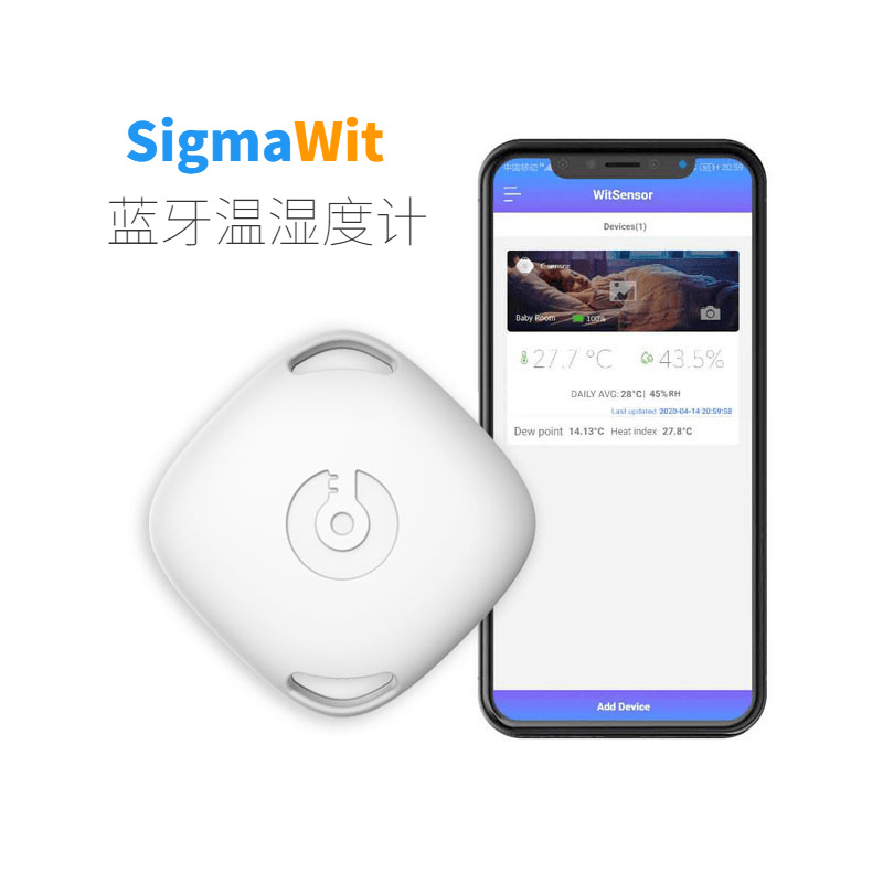 Sigmawit新款室内智能温湿度计 家用蓝牙APP干湿度测量传感器工厂