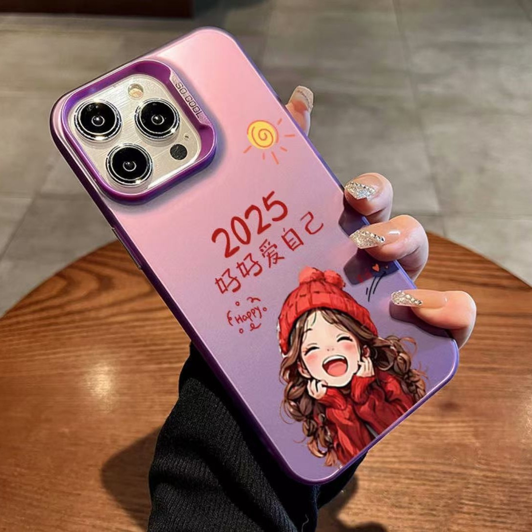 Nuevo 2025 aplicable iPhone 16 funda para teléfono móvil Apple 15promax/14 anti-caída 13pro/12/11 lindo