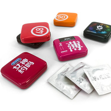 厂家直供马口铁两片固体香膏包装盒 糖果 药品翻盖小铁盒避孕套盒