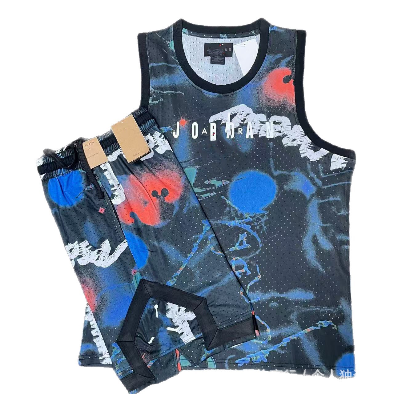 Nuevo chaleco de baloncesto deportivo Flying Man más pantalones cortos secado rápido transpirable relajado diario ocio correr chaleco deportivo image 5