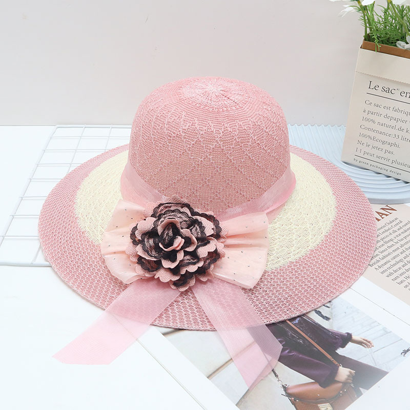 Sombrero de paja para mujer, UV, playa