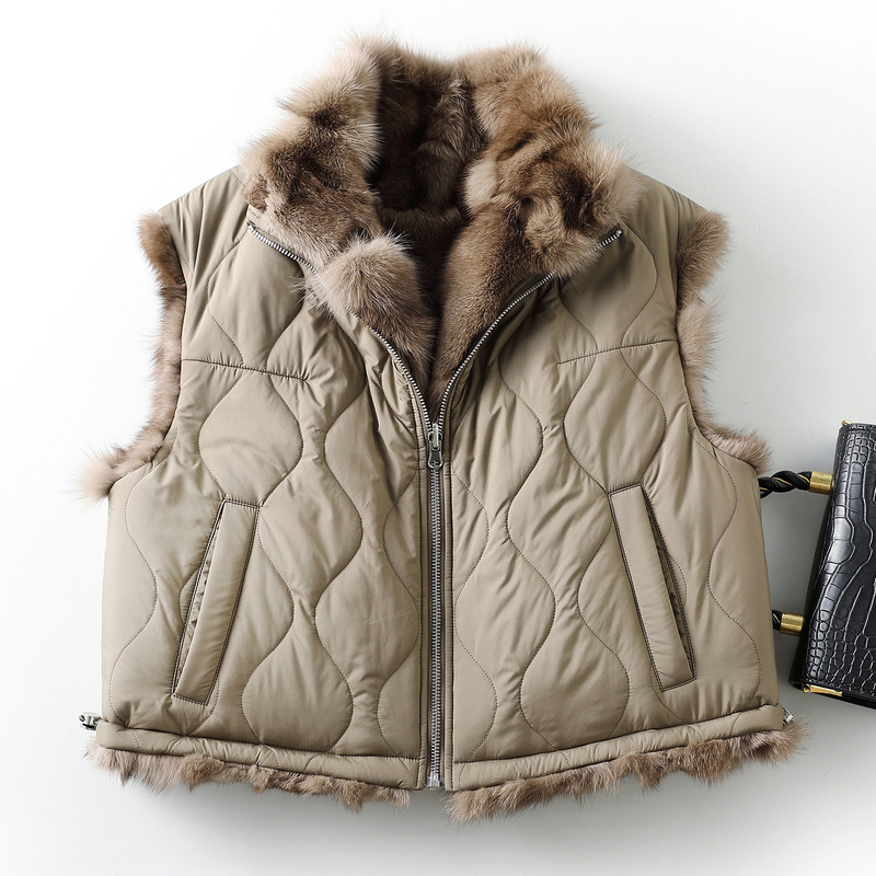 Haining 2026 Winter New Imported Fox Fur Vest for Women, Reversible, Trendy and Popular Online