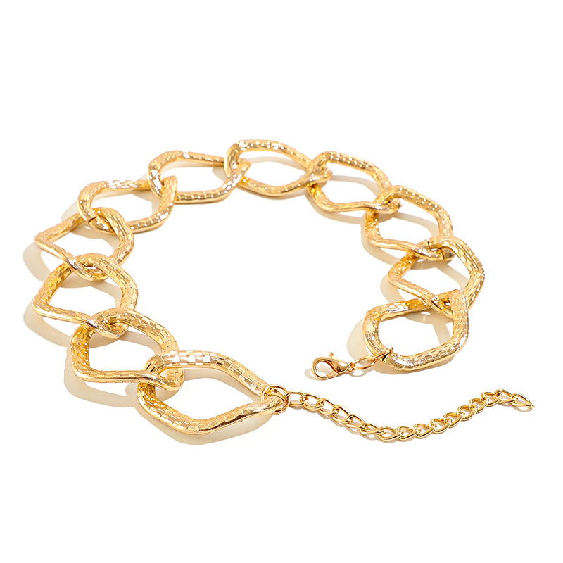 Jewelry Hip Hop Geometric Large Gold Chain Exaggerated Retro Thick Chain Necklace display picture 4