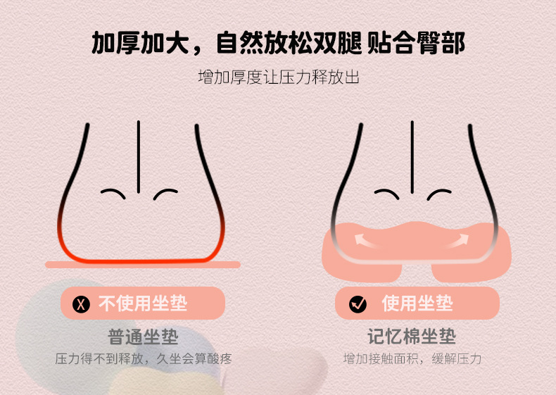 U-Shaped Car Seat Cushion, Breathable Fabric Booster Cushion, Cartoon Seat Cushion, Non-Slip Butt Cushion, Universal for All Seasons