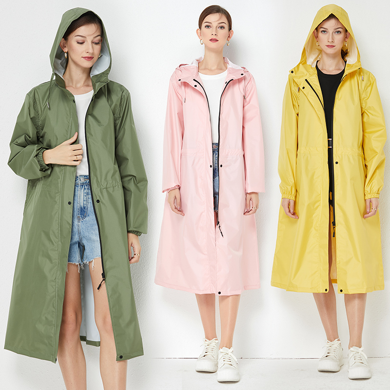 Fashion Raincoat Women's Long Full Body Rainstorm-proof Outdoor Hiking One-person Windbreaker Jacket Men's Poncho Golf