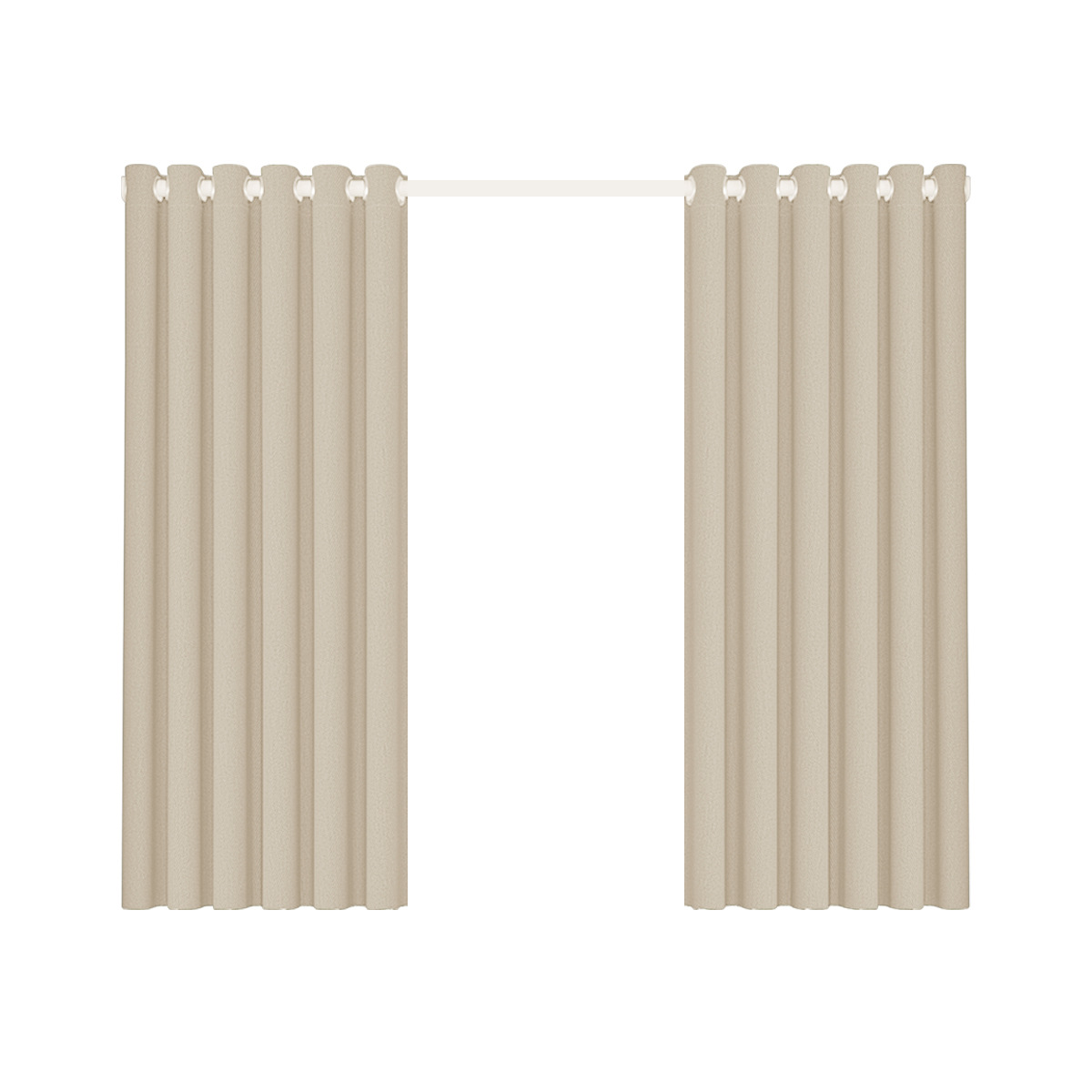 Cortina de algodón y lino de doble cara sin agujeros cortina cort