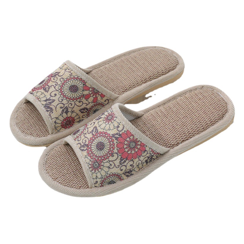 Factory Spring and Summer Opening Household Home Indoor Linen Couple Sandals and Slippers for Men and Women Non-Slip Floor for Guests