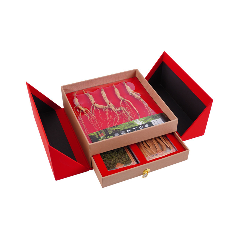 Changbai Mountain Five Treasure Gift Box Ginseng Lingzhi Deer Antler Deer Penis and Ginseng Flower overview