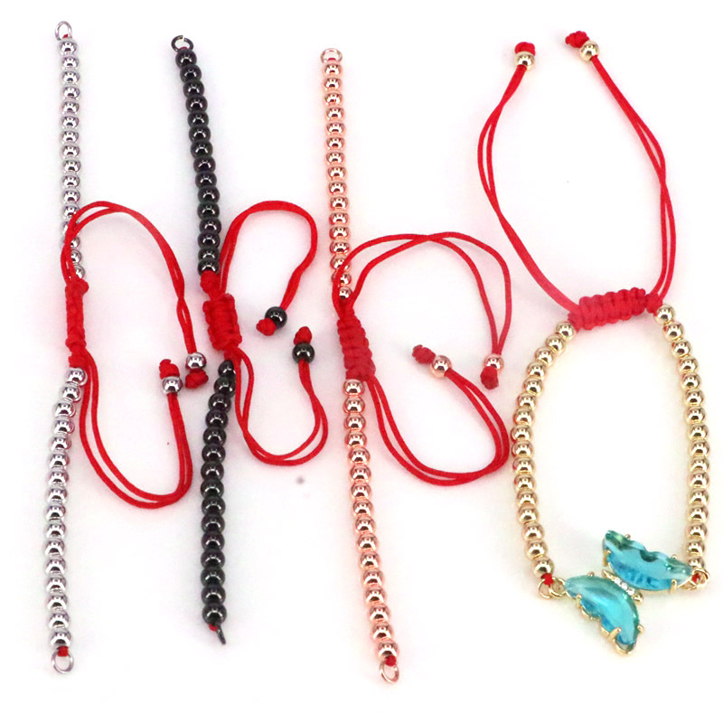 DIY jewelry accessories beads pushpull bracelet red line pulladjustable braceletpicture1