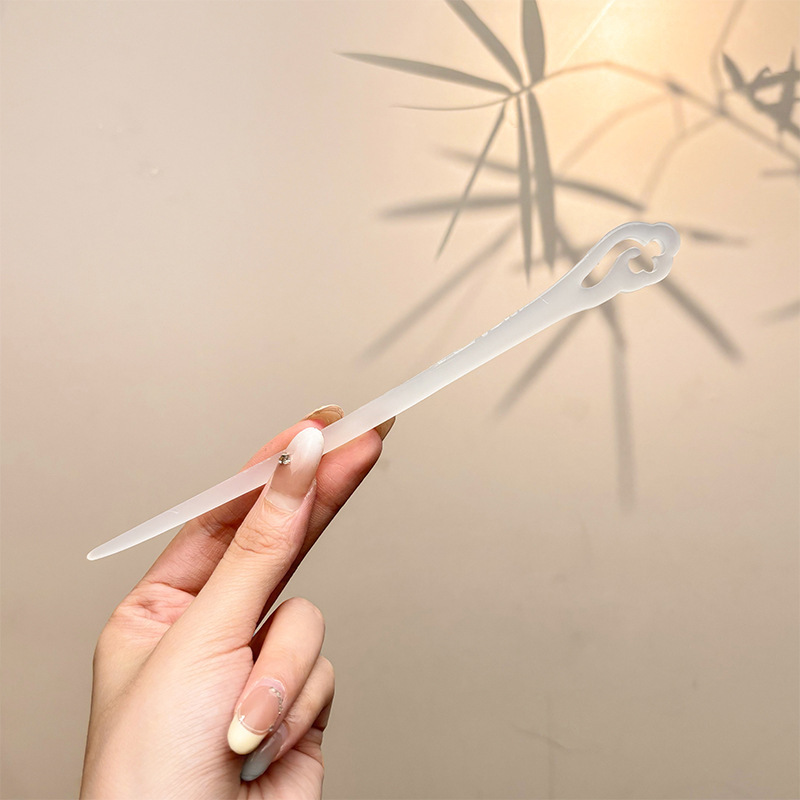 天然黑檀木发簪女清冷感发饰玉兰花步摇簪子古风旗袍头饰日常盘发|undefined