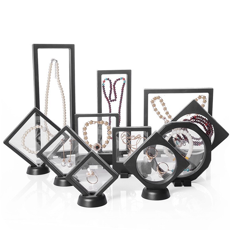 Pe Film Suspended Display Box Super Elastic Jewelry Box Earrings Storage Box Bracelet Necklace Holder Jewelry Gift Box