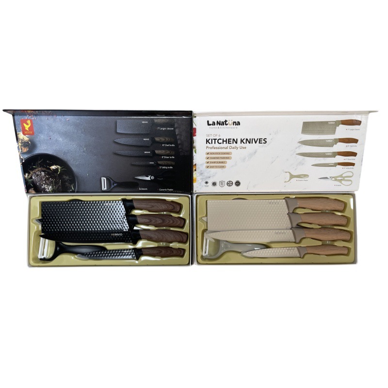 人気の刃物六星紋は六星紋六点セットのキッチンステンレス工具セットのプレゼントカラーボックスをカバーしています。