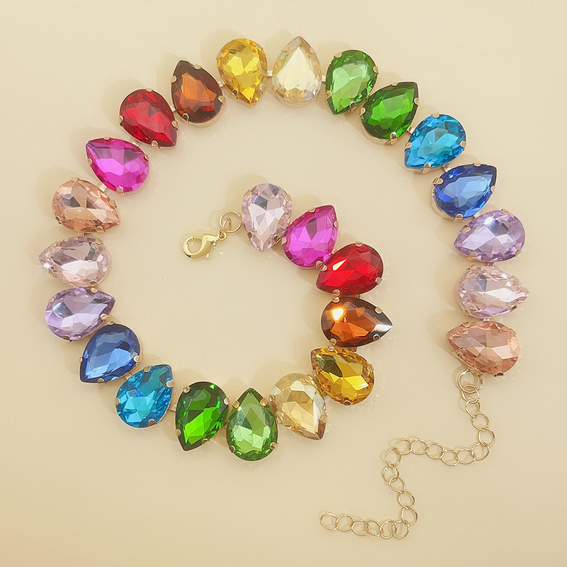 Necklace Classification Vacation Water Droplets Artificial Crystal Women's Necklace