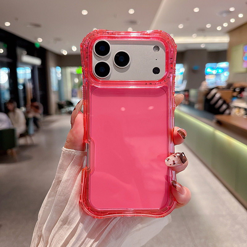 Comercio exterior transfronterizo de América del Sur para iPhone 17 Pro Max cintura 3 en 1 caso de teléfono móvil transparente del mismo color