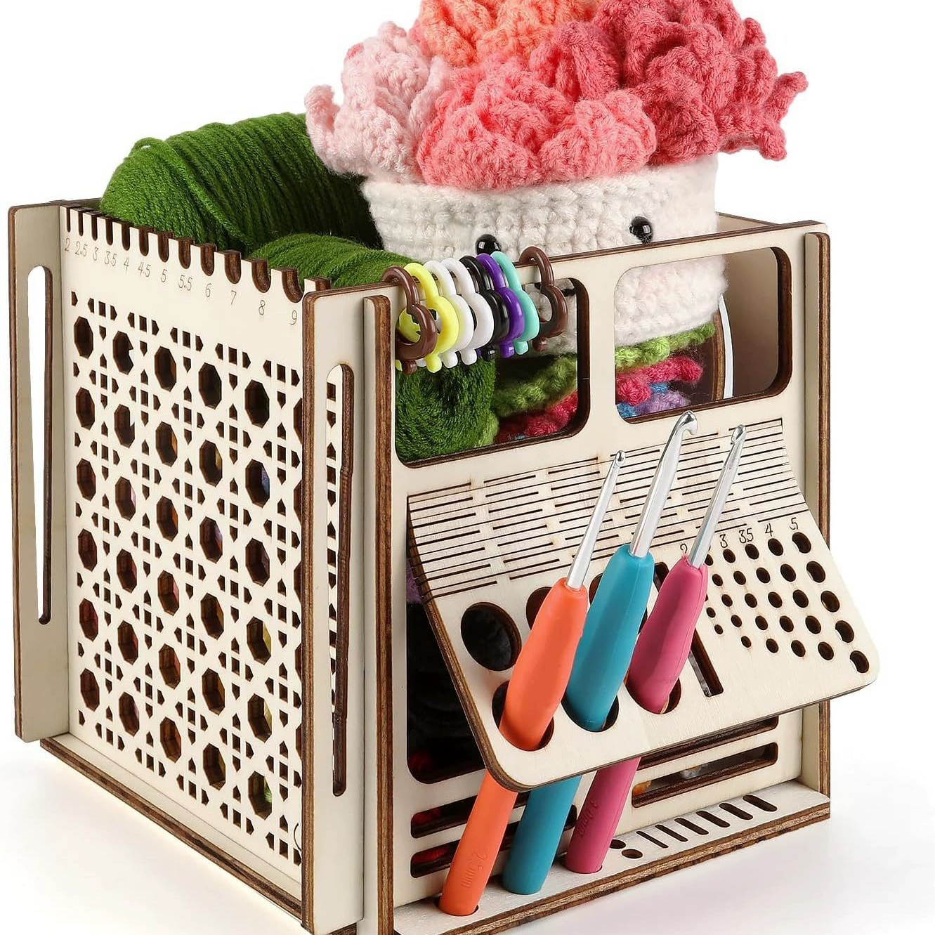 Трансграничный новый продукт Multifunctional knitti многофункциональная коробка пряжи шерстяная коробка для хранения инструментов оптом