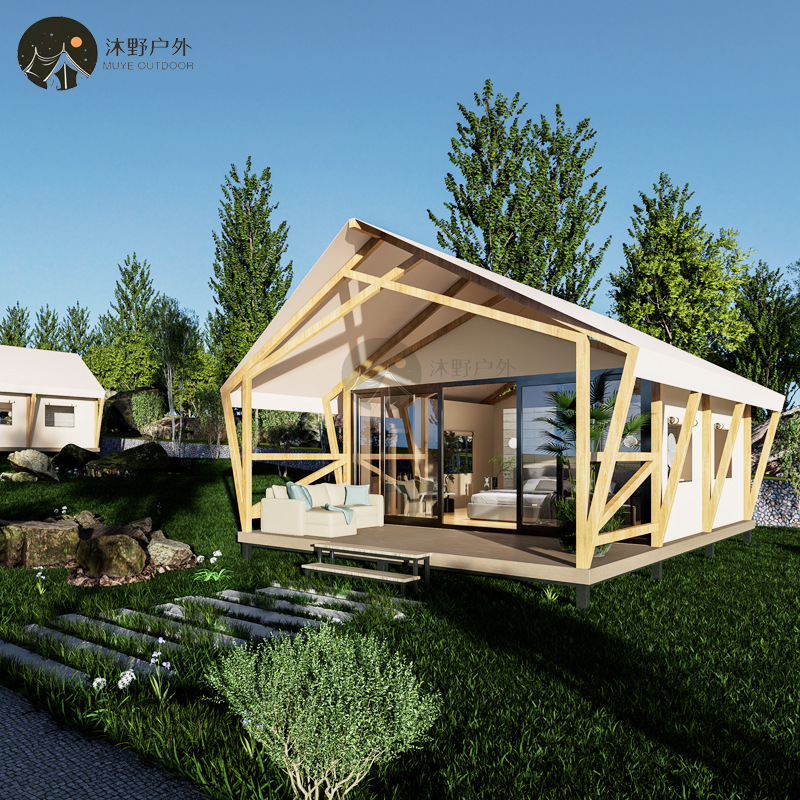 Muye al aire libre gran alojamiento tienda de campaña Hotel campamento residencial tienda de campaña de lujo ligero fabricante