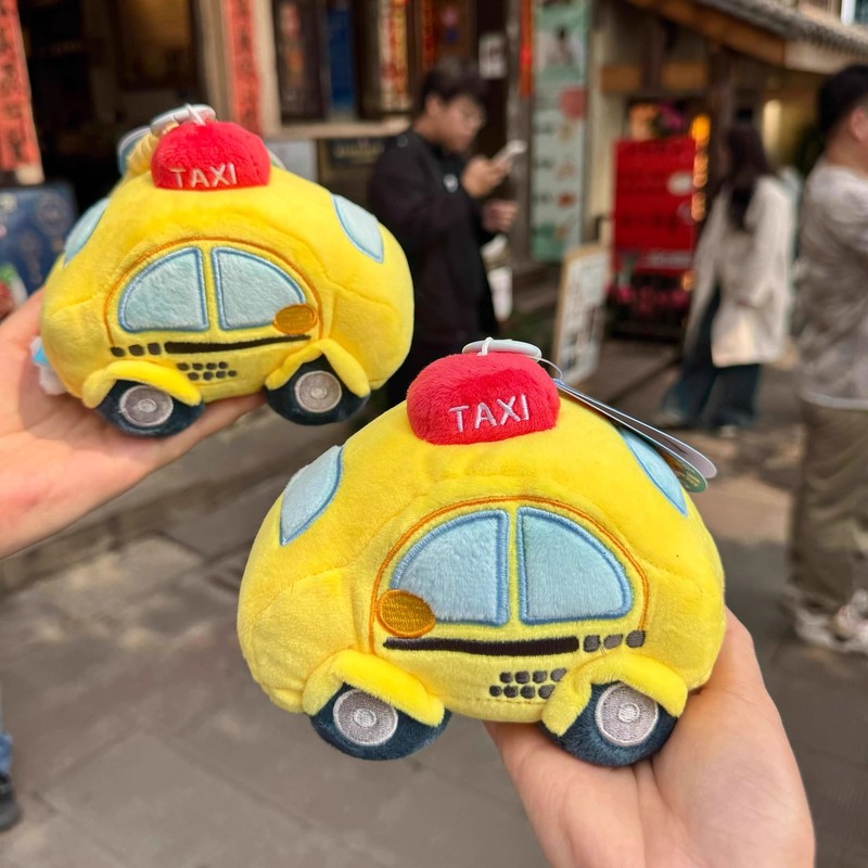重庆文创法拉利出租车毛绒挂件可爱卡通小汽车钥匙扣包包旅游礼物|undefined