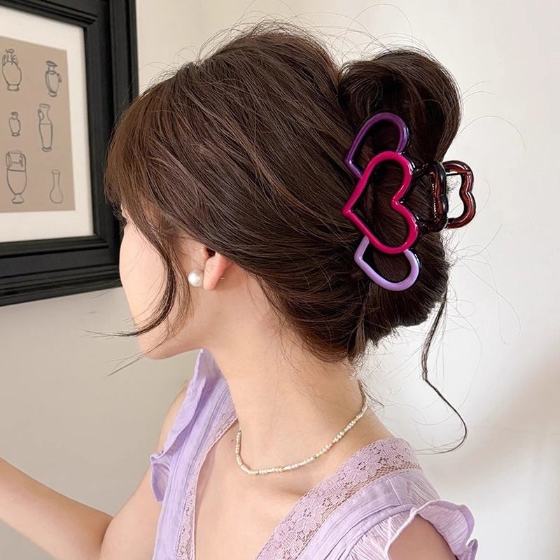 2026 nuevo clip de cabello ondulado clip de cabello de tiburón grande clip de cabello de mujer detrás de la cabeza de alta sensación clip de cabello accesorios para el cabello