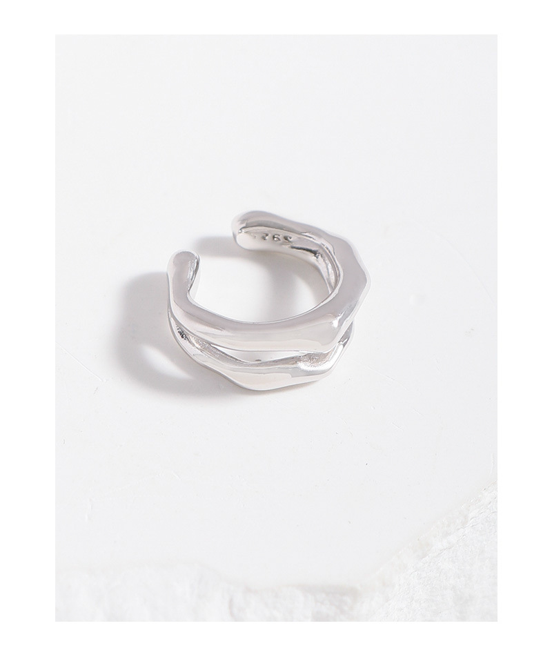 925 Sterling Silver Material 1 Piece 925 Sterling Silver Geometric Ear Cuffs