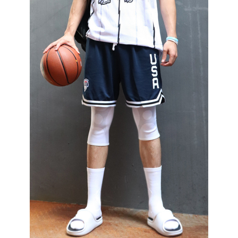 American-Style Quarter-Length Basketball Shorts Usa Team Knee-Length Loose Training Sports Running Fitness Pants