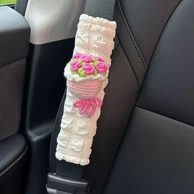 Car Interior Decoration Car Protective – Seat belt shoulder pad - pink-rose-puff-shoulder-cover-no-specifications