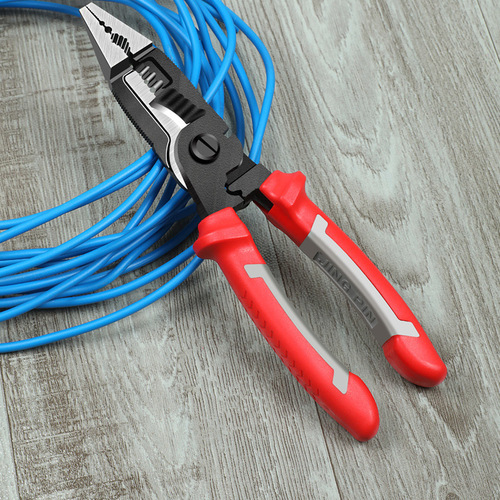 Nine-in-one multifunctional electrician's pliers, needle nose pliers, special steel wire crimping and wire cutting pliers, stripping pliers, wire pulling and stripping pliers manufacturer
