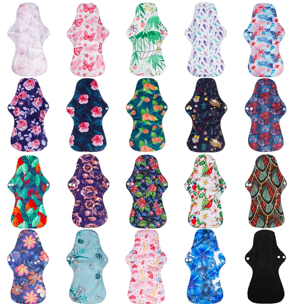 Спот 6 комплектов моемых водонепроницаемых тканевой гигиенических салфеток Женская гигиеническая прокладка Большая физиологическая гигиеническая прокладка