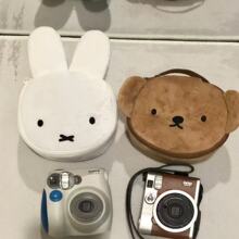 日系卡通可爱小熊毛绒大容量手提化妆包首饰包旅行便携收纳包