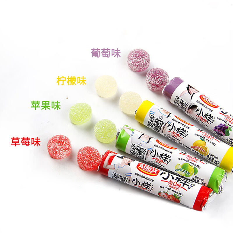 好彩头小样 酸Q糖 18g/支 果味橡皮糖凝胶软糖糖果零食 整盒30支-阿里巴巴