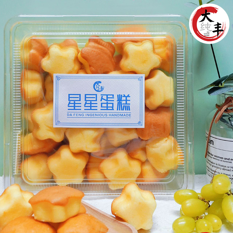 Da Chun Feng star cake 350g boxed small cake Da Feng food breakfast snack meal replacement 15 boxes/box