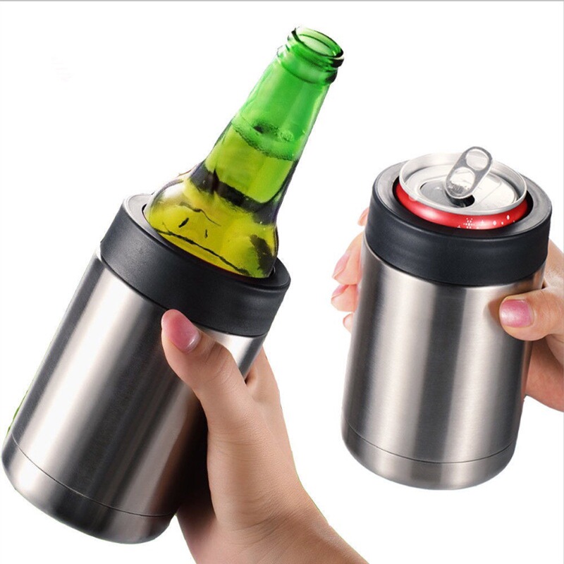 国境を越えたコーラ缶スリーインワン保冷缶 304 ステンレス鋼保冷ビール栓抜き付き断熱保冷カップ|undefined