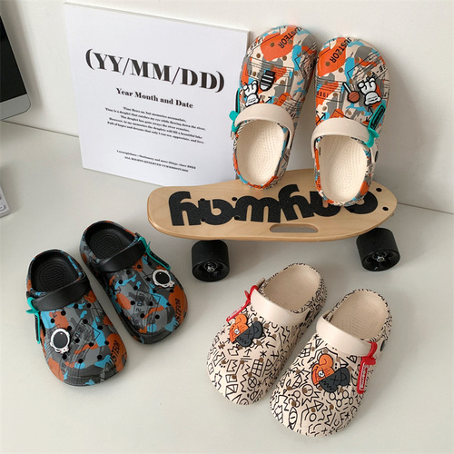 Eva Summer Mud-Tread Thick Sole Hole Shoes Wholesale Outdoor Waterproof Slip-Resistant DIY Beach Sandals Slippers for Women Summer