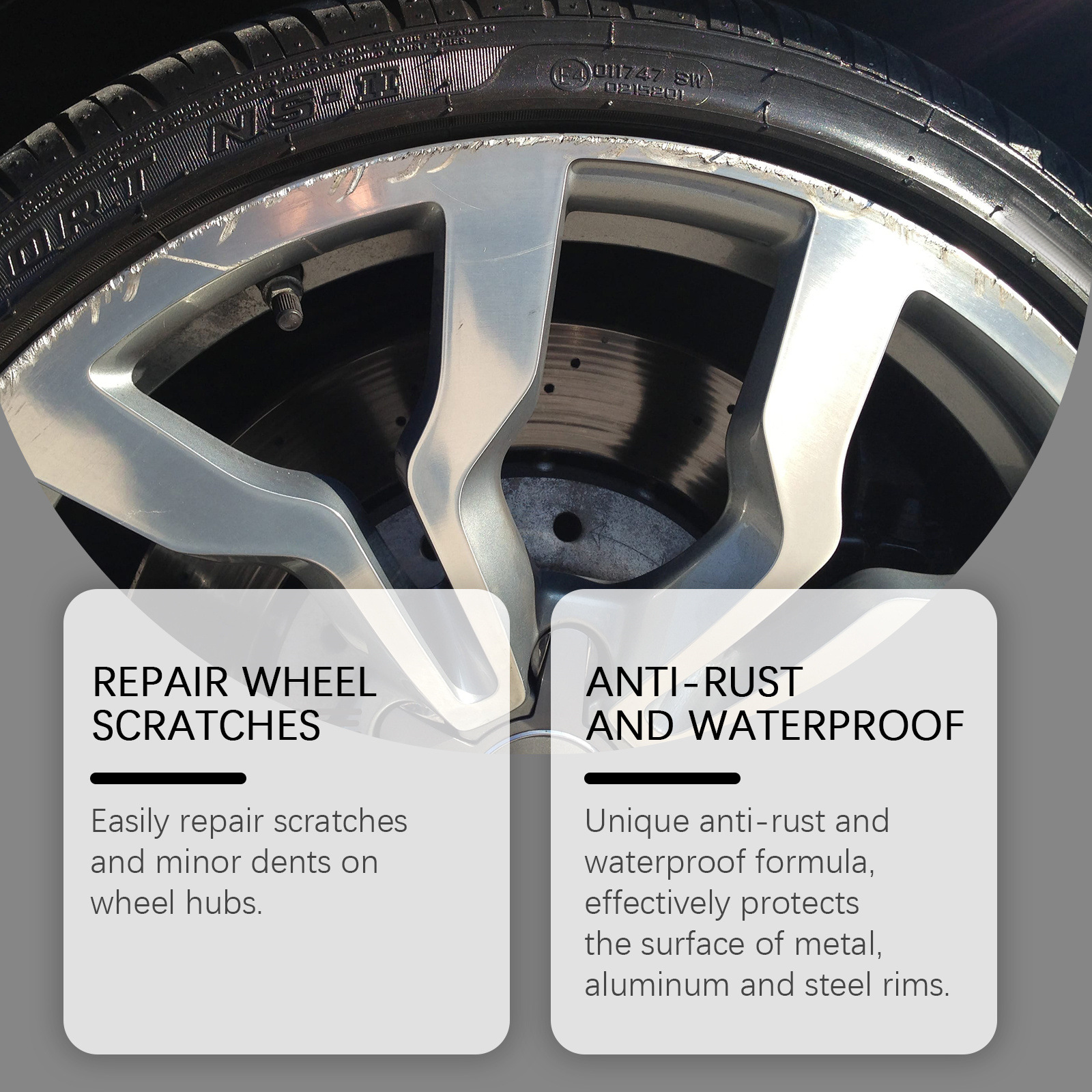 Rayhong car wheel scratch repair pen, car wheel scratch repair, scratch filler, polishing agent, and scratch coating