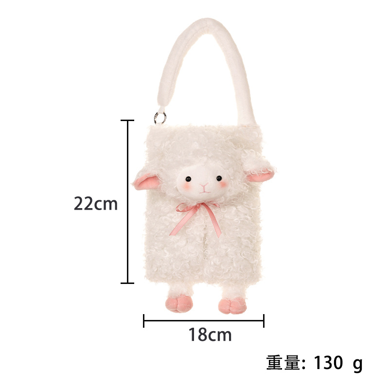Car Tissue Box Cartoon Cute Little Sheep Hanging Type Car Seat Back Multifunctional Creative Car Interior Decoration Tissue Box
