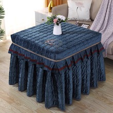 电烤炉罩正方形烤火罩加厚夹棉取暖桌布火炉罩电炉套冬季取暖桌罩