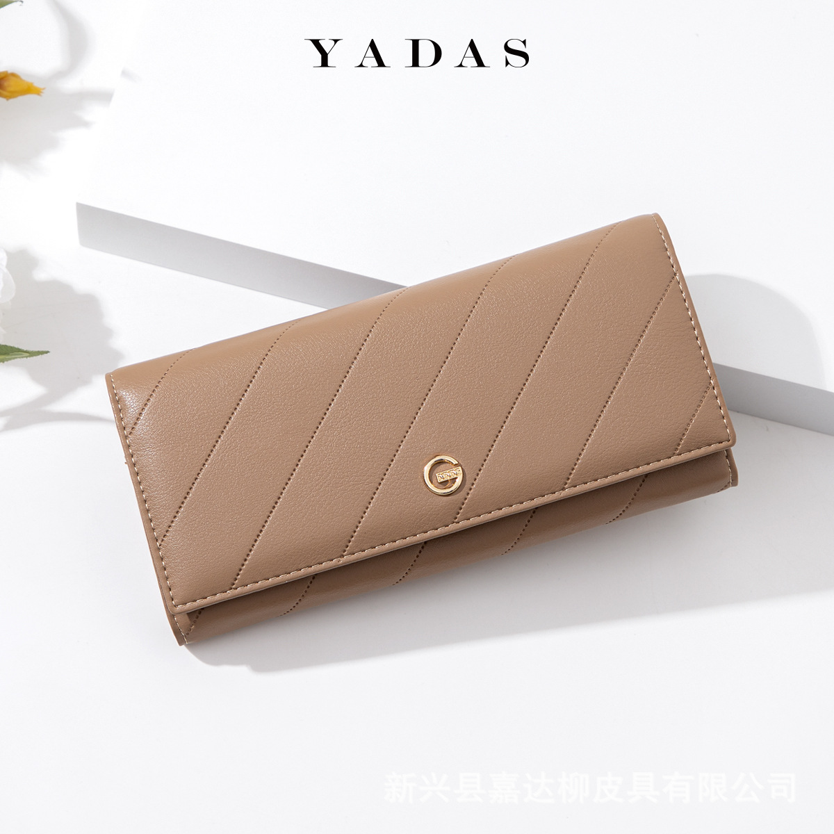 Cartera YADAS de estilo europeo y americano para mujer, cartera larga plegable, tarjetero de nuevo estilo para tarjetas bancarias y licencia de conducir.