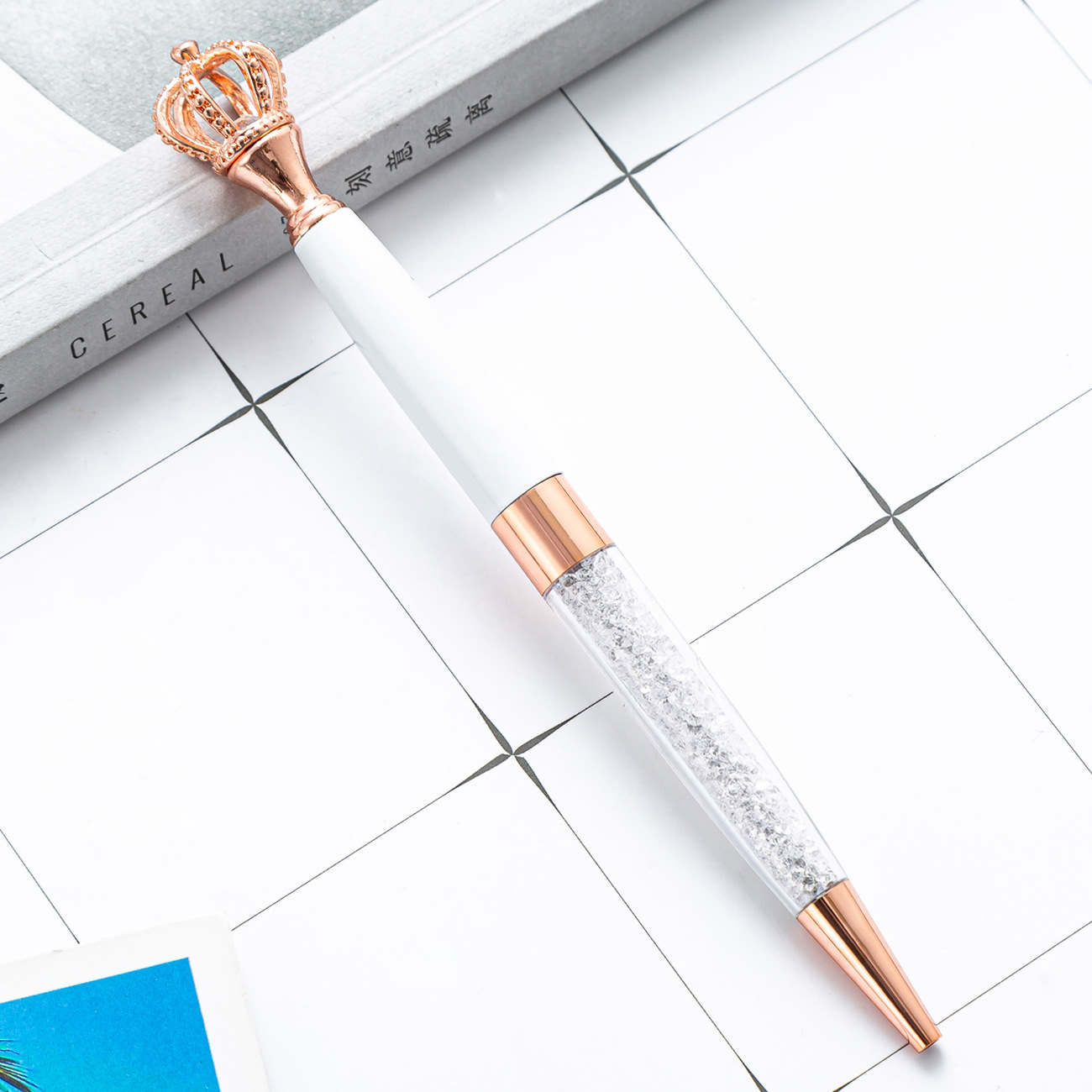 Pluma DE LA CORONA transfronteriza nueva impresión de la fábrica estudiante creativo regalo de moda pluma en stock bolígrafo corona de metal